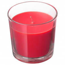 СИНЛИГ Ароматическая свеча в стакане, Красные садовые ягоды, красный