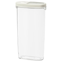 ИКЕА/365+ Контейнер+крышка д/сухих продуктов, прозрачный, белый