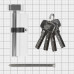 Цилиндр Standers TTAL1-3040NBCR, 30x40 мм, ключ/вертушка, цвет хром
