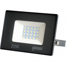 Прожектор светодиодный уличный SMD Gauss Basic 20 Вт 6500К IP65, холодный белый свет