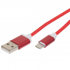Кабель Oxion USB Lightning 8-pin 1.5 м, цвет красный