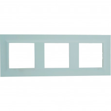 Рамка для розеток и выключателей Legrand Structura 3 поста, цвет голубой