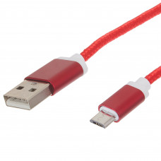 Кабель Oxion USB microUSB 1.5 м, цвет красный