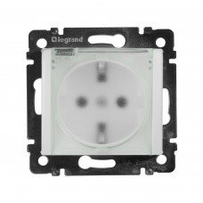 Розетка встраиваемая влагозащищённая Legrand Valena с заземлением с крышкой IP44 цвет белый Розетка встраиваемая влагозащищённая Legrand Valena с заземлением с крышкой IP44 цвет белый