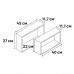 Набор настенных полок Spaceo 45x27 см/40x22 см МДФ цвет черный 2 шт.