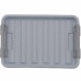 Ящик с крышкой Профи Комфорт, 390x175x500 мм, 23 л, полипропилен, цвет серый