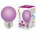 Лампа светодиодная Volpe E27 220 В 1 Вт шар матовый 80 лм фиолетовый свет