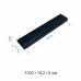 Профиль алюминиевый для светодиодной ленты прямой накладной 1 м цвет чёрный