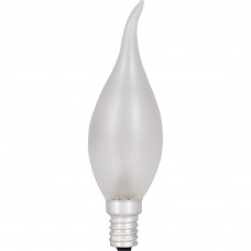 Лампа накаливания Bellight E14 230 В 60 Вт свеча на ветру матовая 3 м2 свет тёплый белый