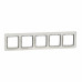 Рамка для розеток и выключателей Schneider Electric Sedna Design 5 постов, цвет белое стекло