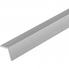 Уголок алюминиевый 20х10х1.2 мм, 1 м, цвет серебро