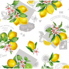 Скатерть "Лимоны", прямоугольная, 160x135 см, цвет желтый