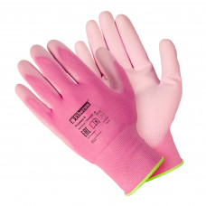 Перчатки полиэстровые Fiberon, размер 8 / M, цвет розовый