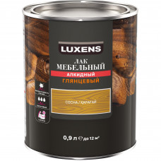 Лак для мебели Luxens алкидный цвет сосна глянцевый 0.9 л