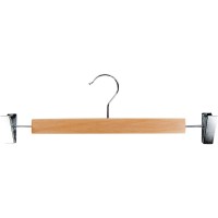 Плечики с зажимом Spaceo 34x11.3x1.2 см дерево цвет натуральный Плечики с зажимом Spaceo 34x11.3x1.2 см дерево цвет натуральный