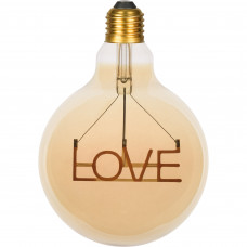 Лампа светодиодная филаментная Gauss Love E27 230 В 2.5 Вт шар прозрачный с золотистым напылением 220 лм, тёплый белый свет