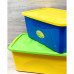 Ящик для игрушек на колесах 600x400x280 мм, 44 л цвет жёлто-салатовый