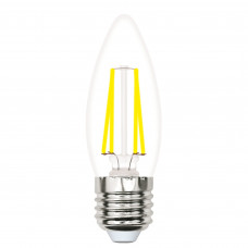 Лампа светодиодная Volpe E27 210-240 В 5.5 Вт свеча прозрачная 500 лм, нейтральный белый свет
