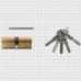 Цилиндр Standers TTBL1-4040, 40x40 мм, ключ/ключ, цвет латунь