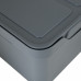 Ящик с крышкой Luxe, 380x276x220 мм, 18 л, полипропилен, цвет серый