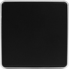 Выключатель накладной Werkel Gallant 1 клавиша, цвет чёрный с серебром