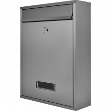 Почтовый ящик Standers 26x35x8.3 см, нержавеющая сталь, цвет серый