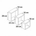 Набор настенных полок Spaceo 20x20 см/24x24 см/28x28 см МДФ цвет черный 3 шт.