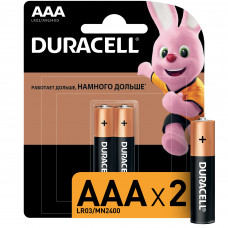 Батарейка алкалиновая Duracell AAA/LR03 2 шт