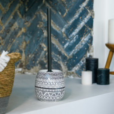 Ёршик для унитаза Moroshka Nomads цвет чёрный/белый Ёршик для унитаза Moroshka Nomads цвет чёрный/белый