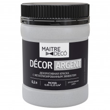 Краска декоративная Maitre Deco Décor Серебро 0.2 л цвет серебряный