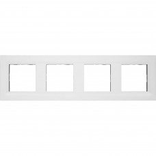 Рамка для розеток и выключателей Legrand Structura 4 поста, цвет белый