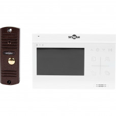 Комплект видеодомофона Skybeam 94403MP_94201 Hermes: вызывная панель и экран 4.3", цвет белый
