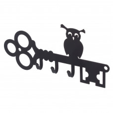 Ключница DuckandDog «Сова», 190х99х19 мм, сталь, цвет чёрный матовый
