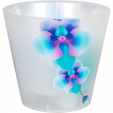 Горшок цветочный Ingreen Фиджи Орхидея ø16 h14.5 см v1.6 л пластик жемчужный/голубой