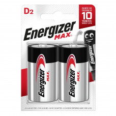 Батарейка алкалиновая Energizer Max D/LR20, 2 шт.