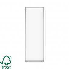 Дверь-купе Spaceo 2455х904 мм, высота проема 2500 мм, ЛДСП, цвет белый/серебро