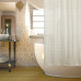 Штора для ванны Grid 180x200 см, полиэстер, цвет белый/жёлтый