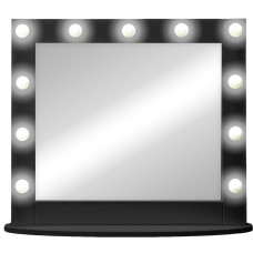 Гримерное зеркало настольное с подсветкой Континент, 11 ламп, цвет черный, 80х70 см