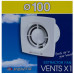 Вентилятор осевой вытяжной Вентс Х1 D100 мм 33 дБ 99 м³/ч цвет белый