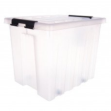 Контейнер Rox Box с роликами 50х39х39 см, 50 л, пластик цвет прозрачный с крышкой