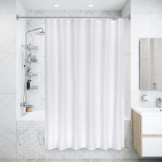 Штора для ванной Snow, 180x180 см, полиэстер, цвет белый