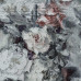 Штора на ленте «Акварель», 160х260 см, цветы, цвет серый