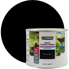 Эмаль термостойкая Luxens цвет черный 0.4 кг
