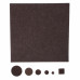 Набор накладок защитных для мебели, фетр, цвет коричневый, 175 шт.