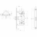 Защёлка сантехническая EDS-50-90, металл, цвет бронза