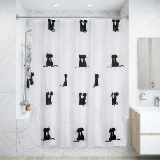 Штора для ванной комнаты «Vidage Due Gatti» 180х180 см цвет белый