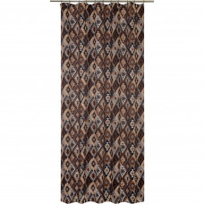 Штора на ленте «Марокко» 145x260 см геометрия цвет коричневый
