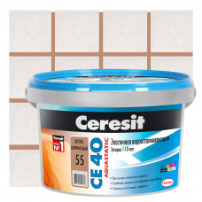 Затирка цементная Ceresit CE 40 водоотталкивающая 2 кг цвет светло-коричневый