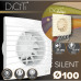 Вентилятор осевой вытяжной Diciti Silent 4C D100 мм 25 дБ 90 м³/ч обратный клапан цвет бежевый