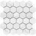 Мозаика керамическая StarMosaic Homework Hexagon Carrara Matt 27.1x28.2 см цвет серый